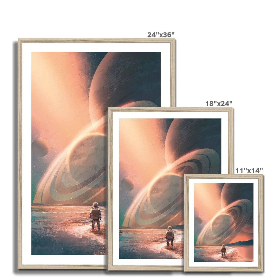 Astronaut Planet  Framed Print - Artformed