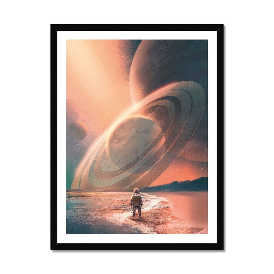 Astronaut Planet  Framed Print - Artformed