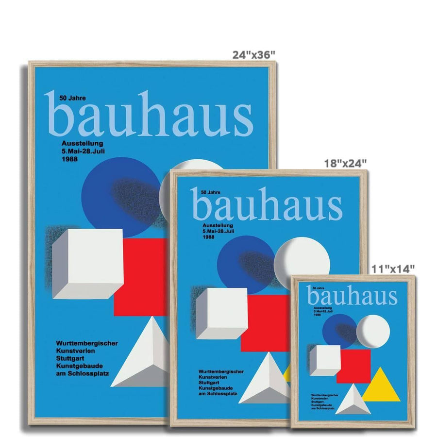 Bauhaus 50 Years Anniversary Framed Print - Artformed