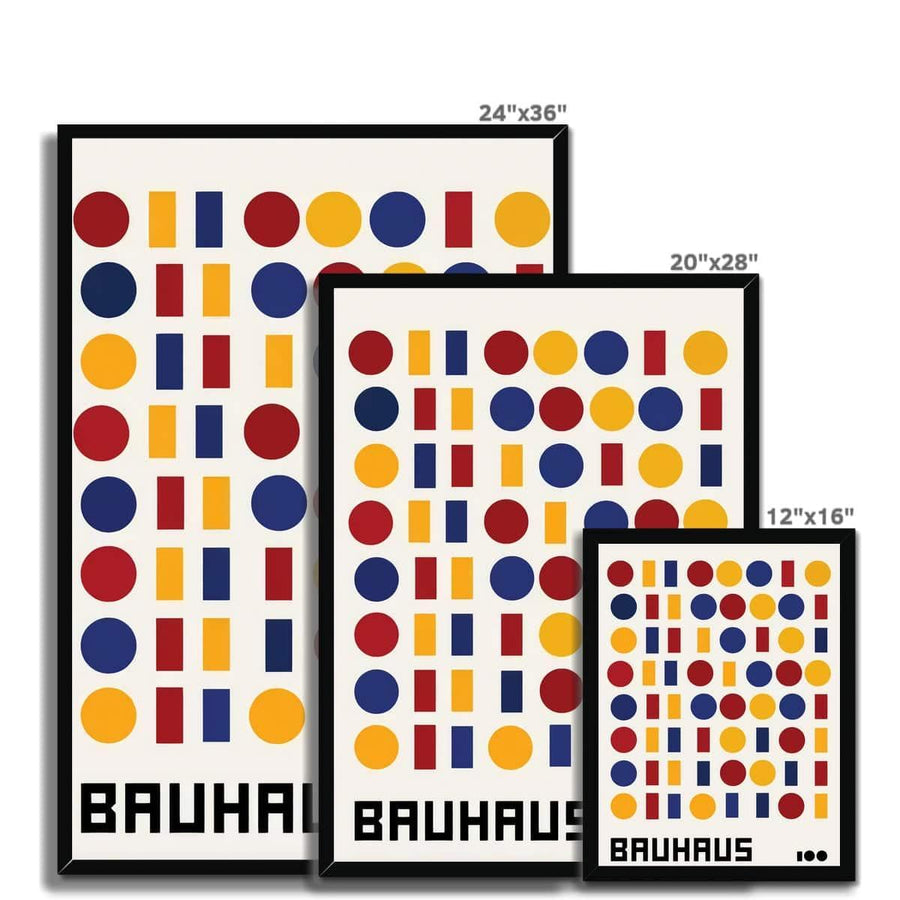 Bauhaus Binary Code Framed Print - Artformed