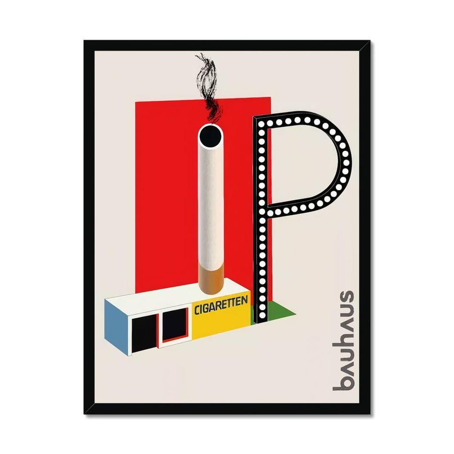 Bauhaus Cigarette Art Framed Print - Artformed