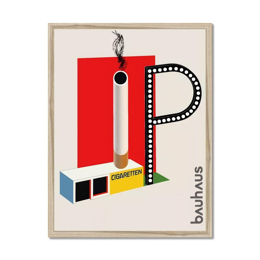 Bauhaus Cigarette Art Framed Print - Artformed