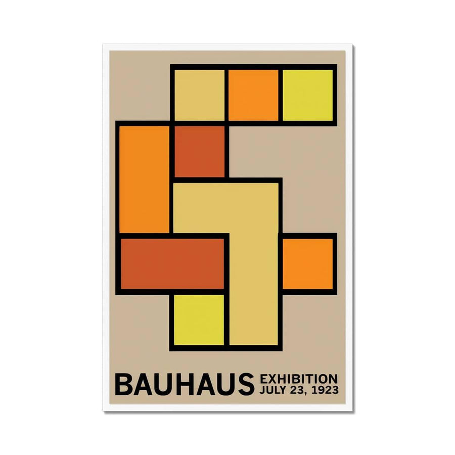 Bauhaus Exhibition Orange 1923  Framed Print - Artformed