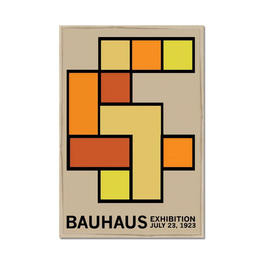 Bauhaus Exhibition Orange 1923  Framed Print - Artformed
