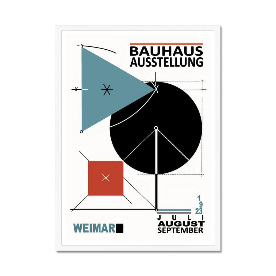 Bauhaus Geometric Forms Framed Print - Artformed