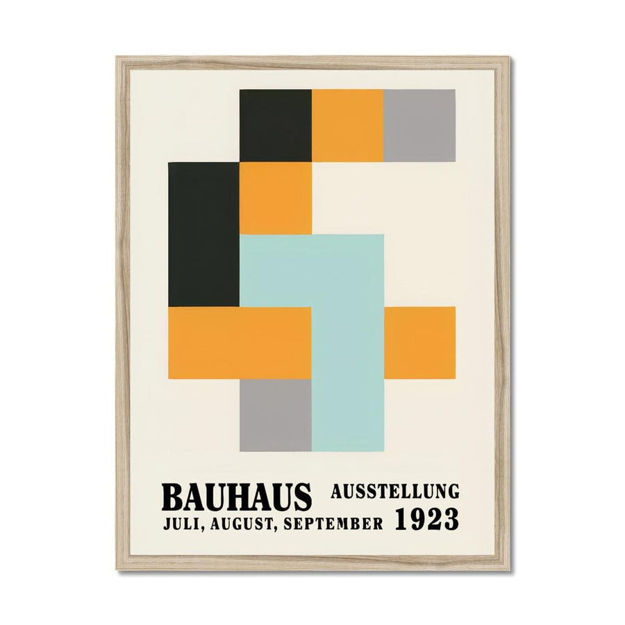 Bauhaus Orange & Blue Cubes 1923 Framed Print - Artformed