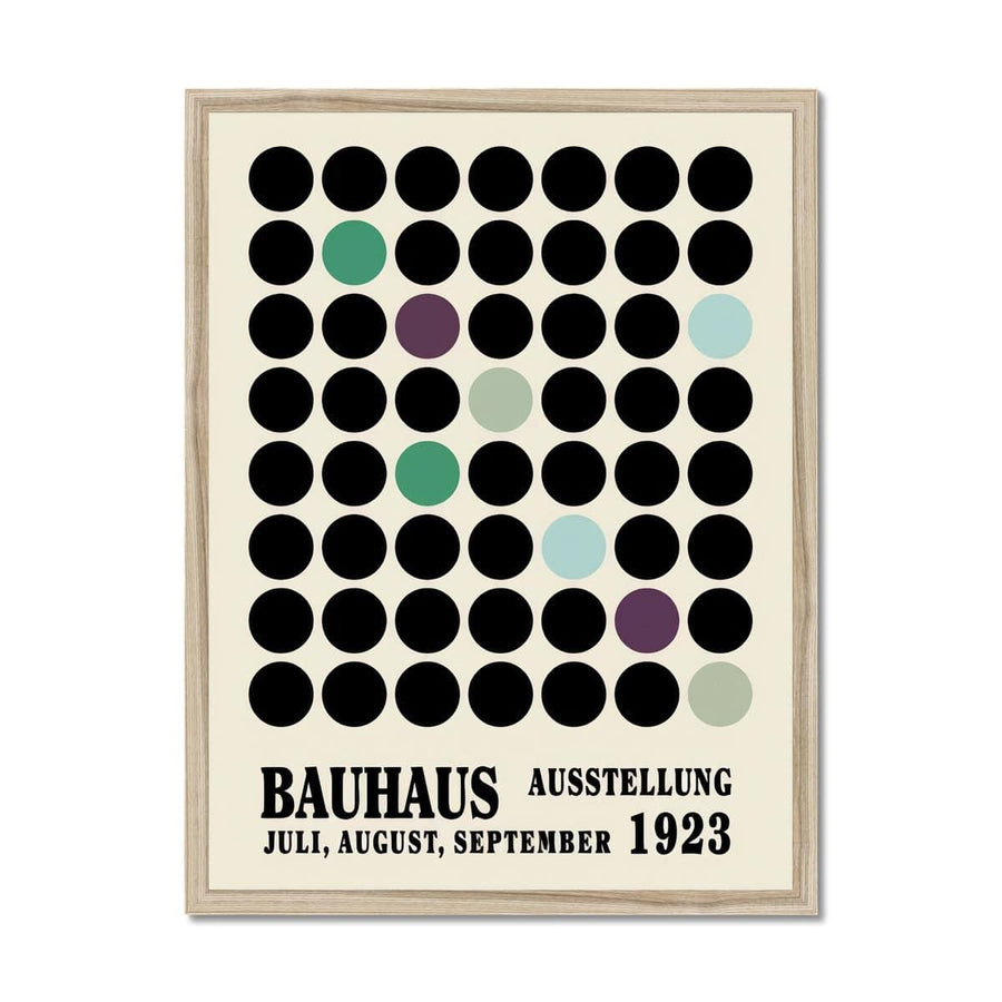 Bauhaus Purple Dots Framed Print - Artformed