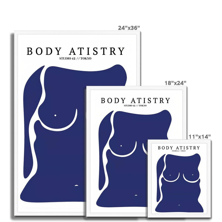 Body Artistry Blue Framed Print - Artformed