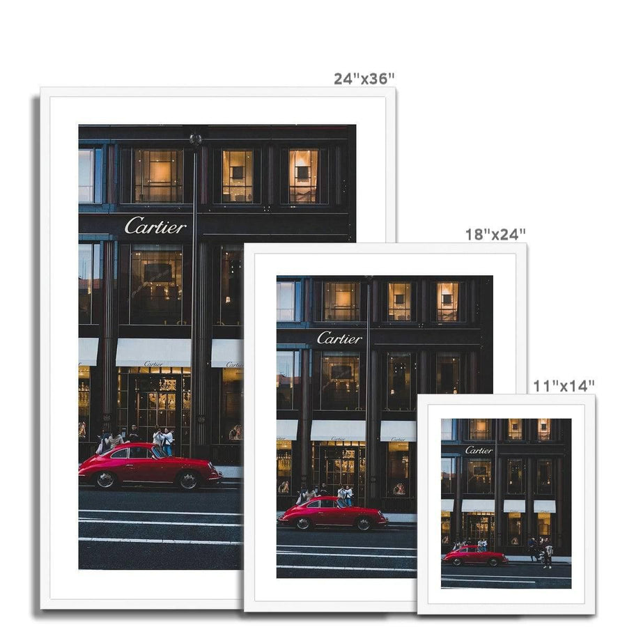 Cartier Porsche Luxury Store Framed Print - Artformed