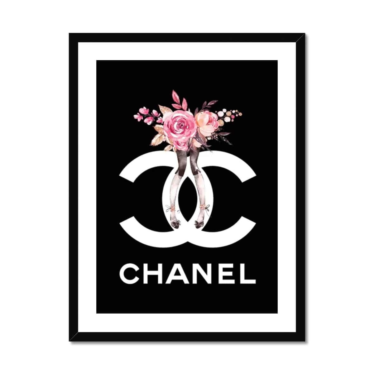 Chanel Big Golden Logo In Black Background Basic Bedding Set Queen