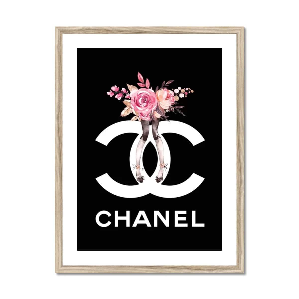 pink flower painting chanel