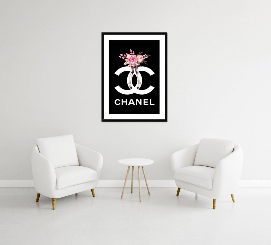 Chanel Pink Flower 2 Framed Print - Artformed