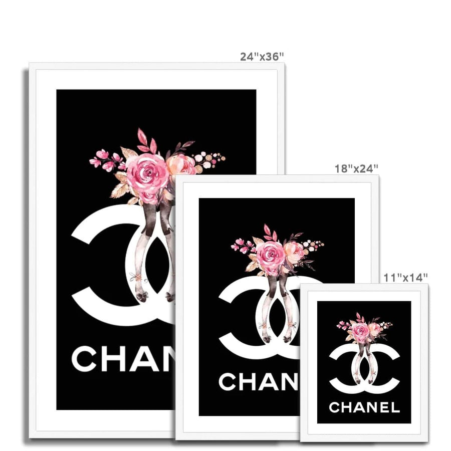 Chanel Pink Flower 2 Framed Print - Artformed