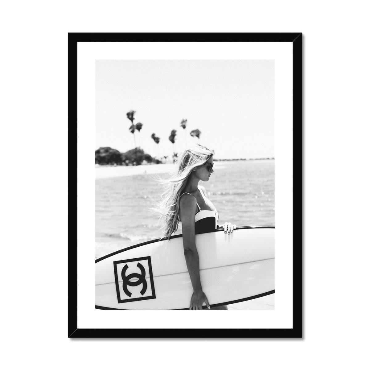 Chanel Surfboards Poster PRINTABLE FILE black and by Dantell