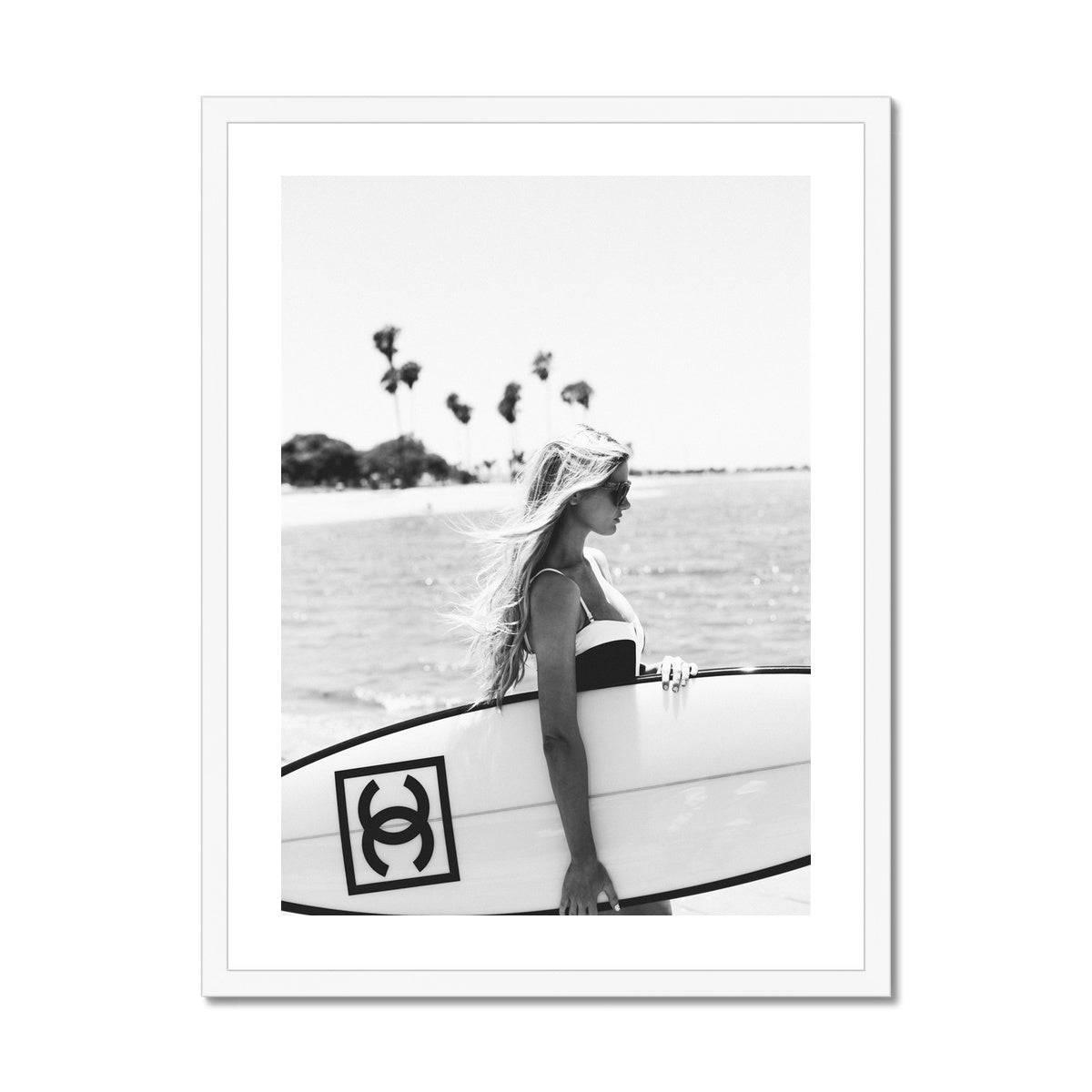 Chanel Surfboard in pink and black, vertical Poster, Large Art, Square  Print – Arteve Gallery