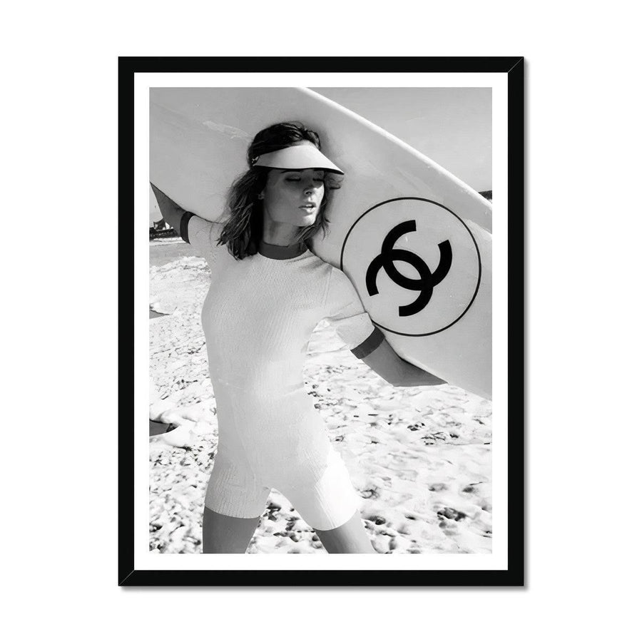 Chanel Surfboard Photography Framed Print - Artformed