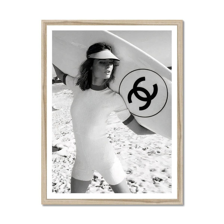 Chanel Surfboard Photography Framed Print - Artformed