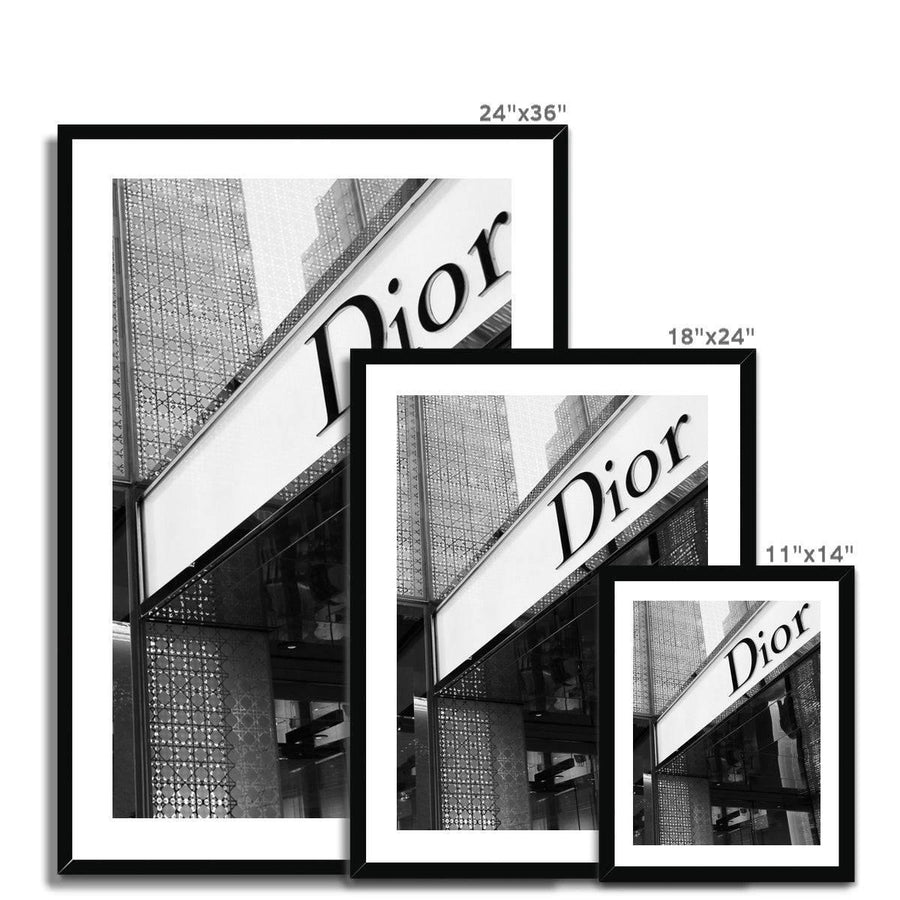 Dior Store Framed Print - Artformed