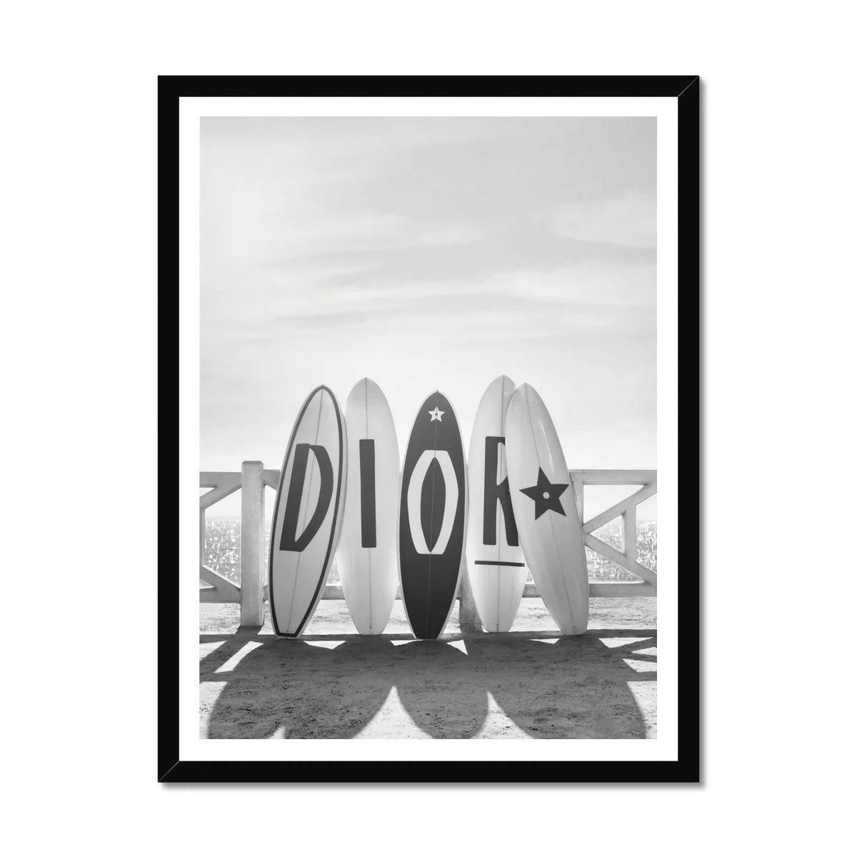 Dior Surfboard Framed Print