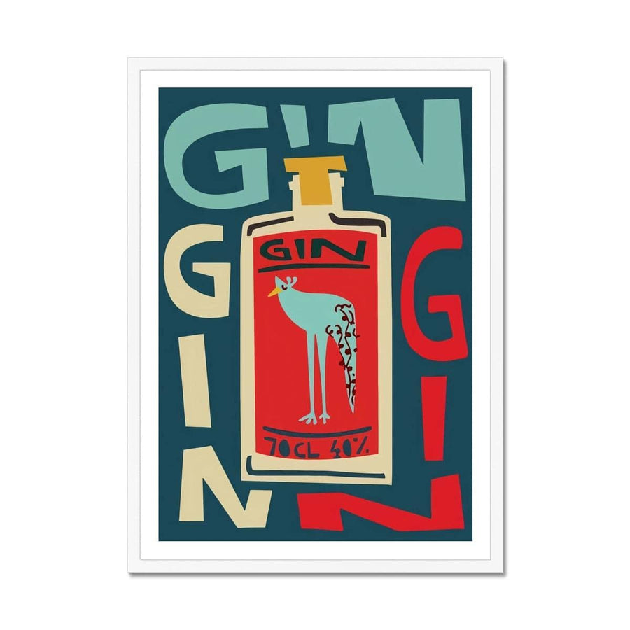 Drink More Gin  Framed Print - Artformed