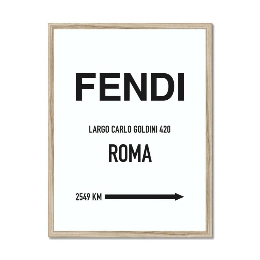 Fendi Roma Framed Print - Artformed