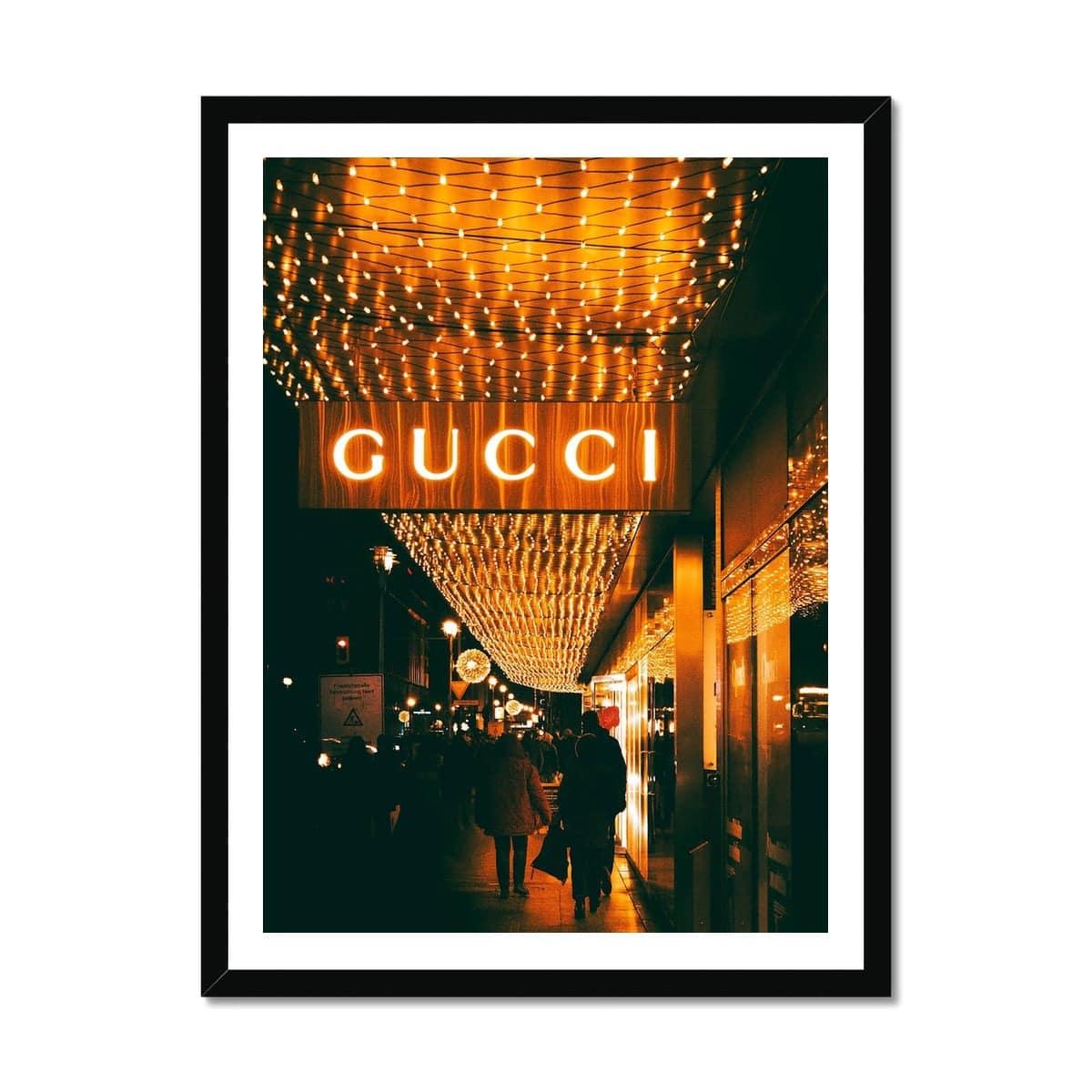 Gucci Store Front Framed Print