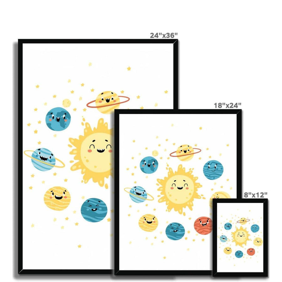 Kids Solar System Framed Print - Artformed