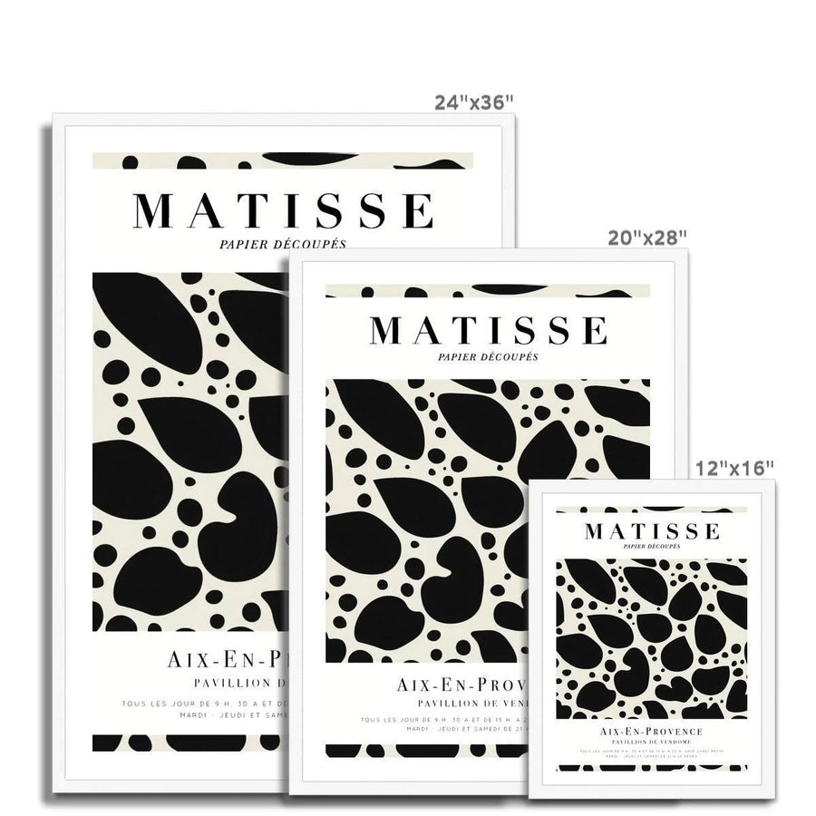 Matisse Black Flowers Framed Print - Artformed
