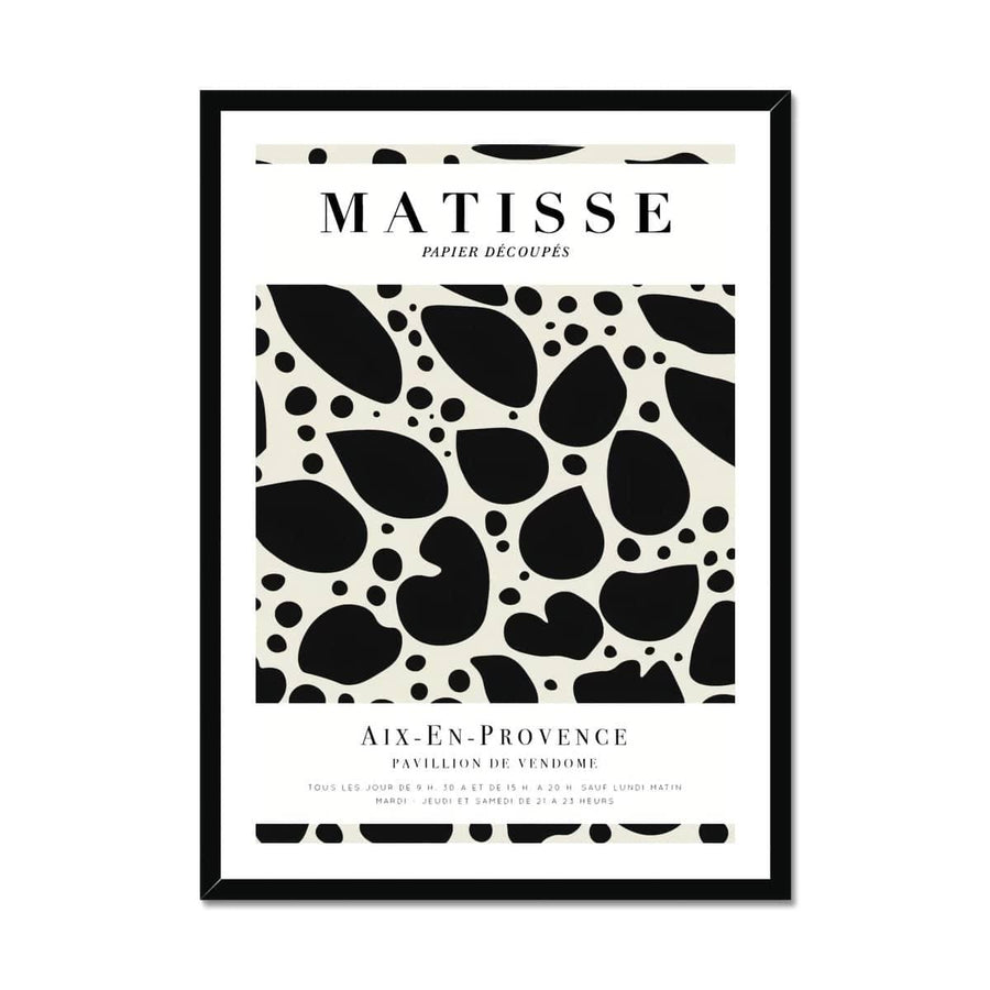 Matisse Black Flowers Framed Print - Artformed