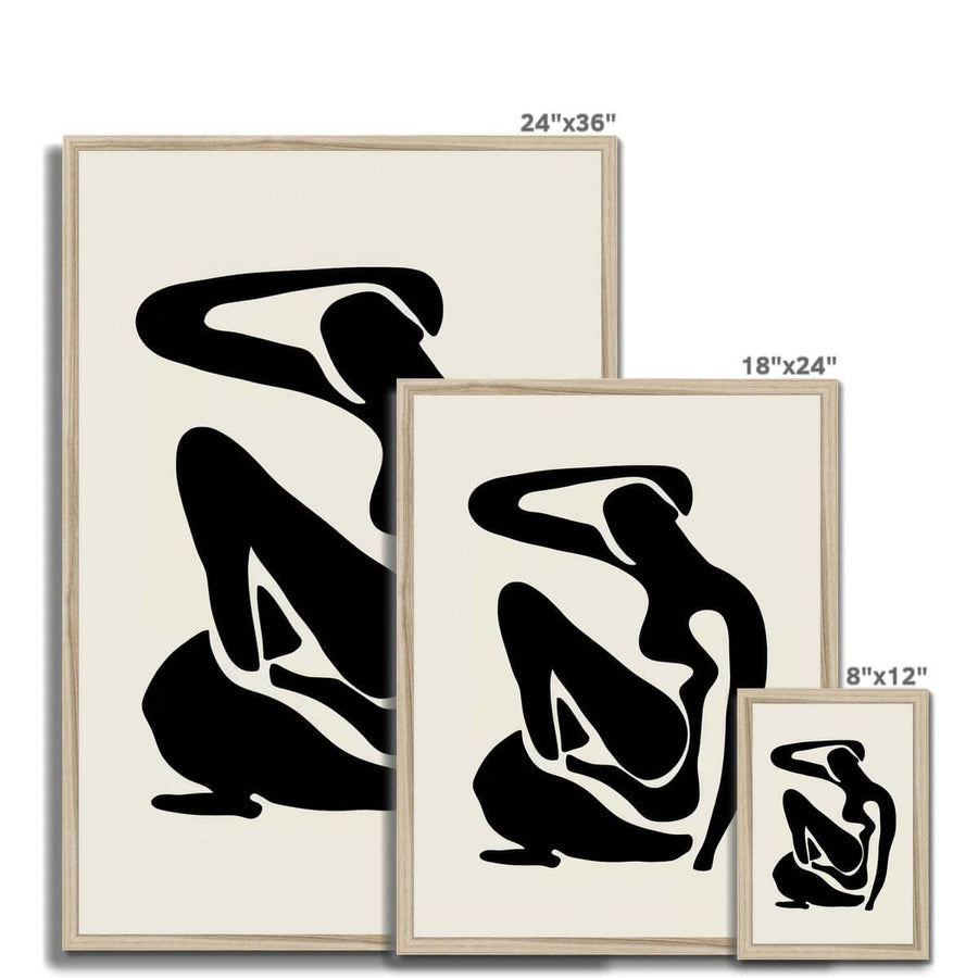 Matisse Black Nude Framed Print - Artformed
