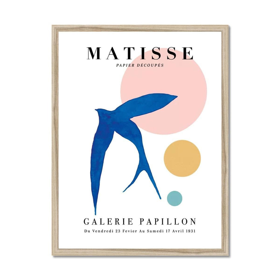 Matisse Blue Bird Framed Print - Artformed