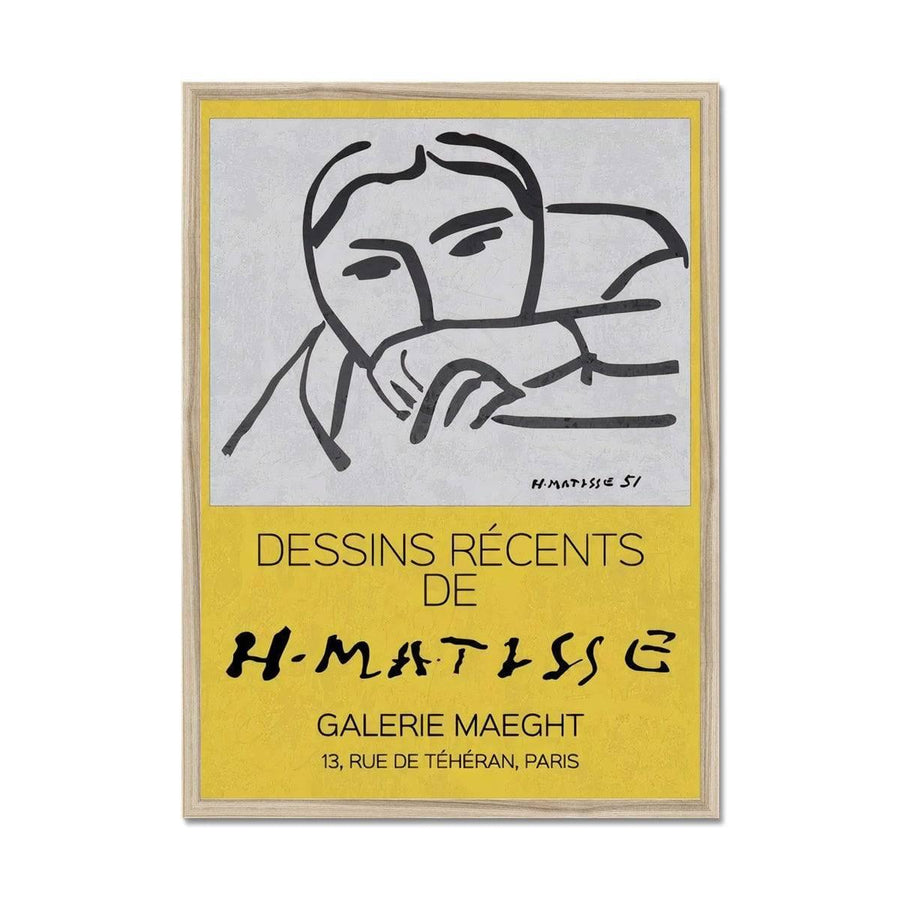 Matisse Dessins Recents De Framed Print - Artformed