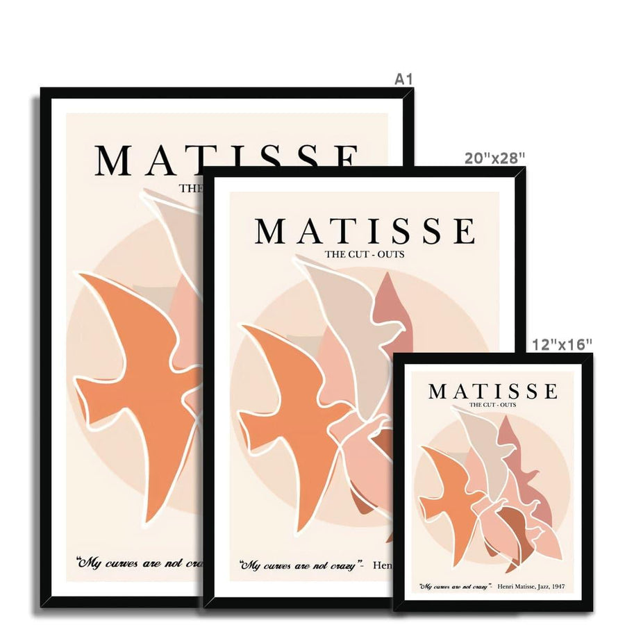 Matisse Flying Birds Framed Print - Artformed