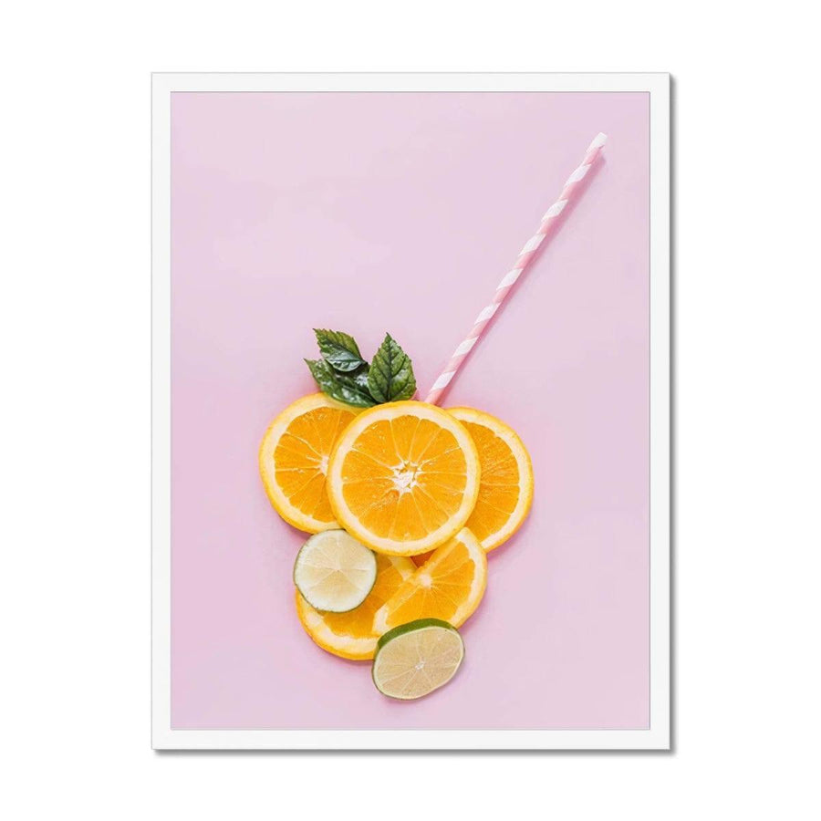 Orange Fruit Juice Framed Print - Artformed