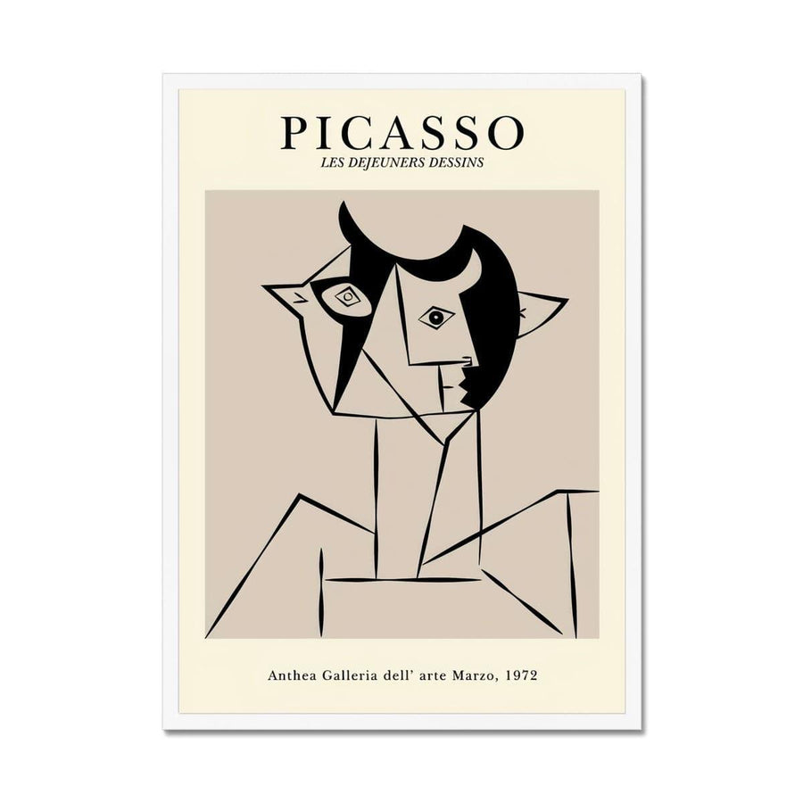 Picasso Bull Man Framed Print - Artformed