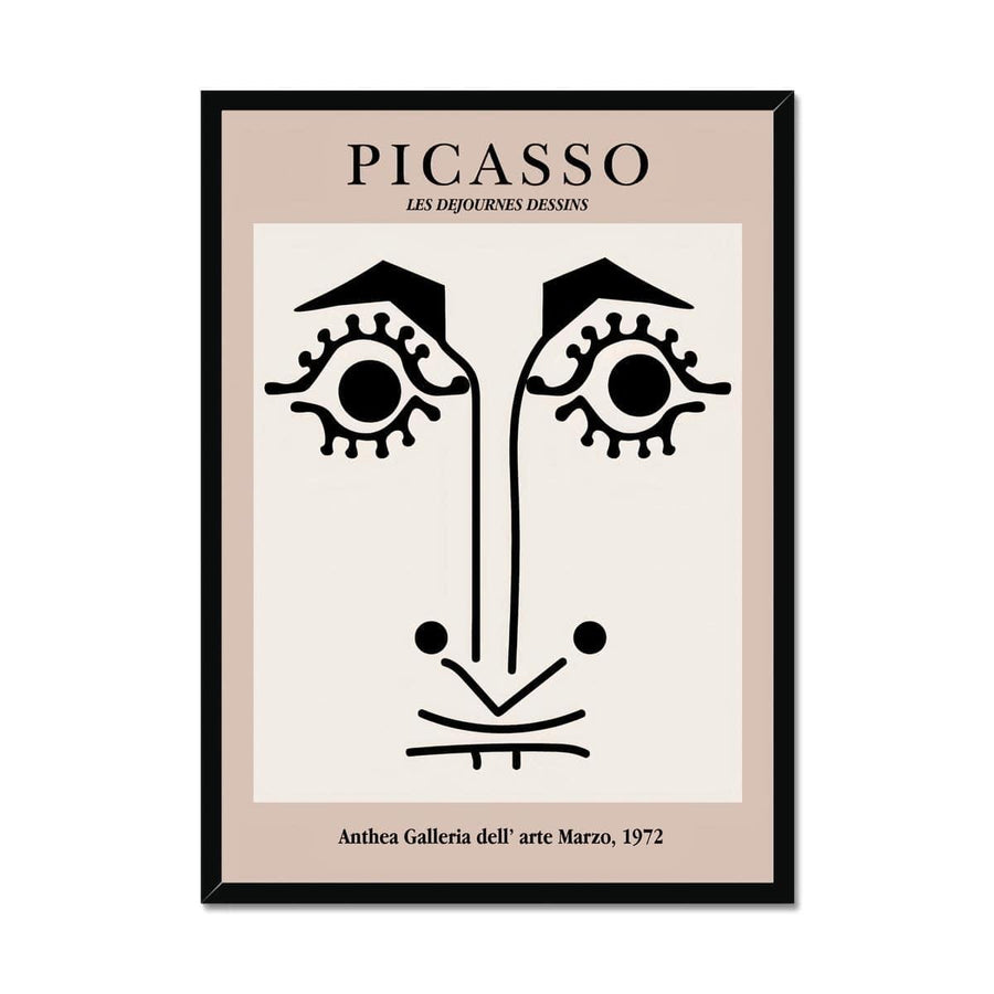 Picasso Expressive Man Framed Print - Artformed