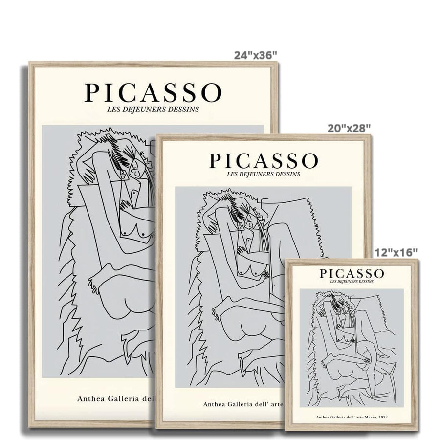 Picasso Party Sketch Framed Print - Artformed