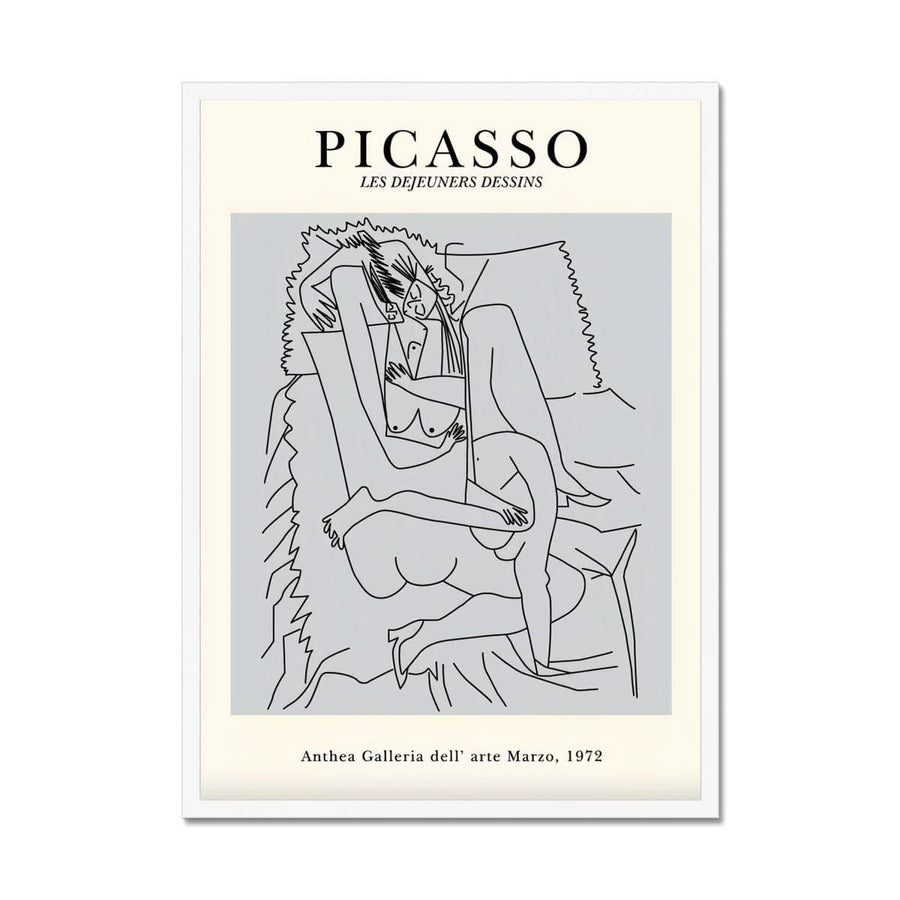 Picasso Party Sketch Framed Print - Artformed