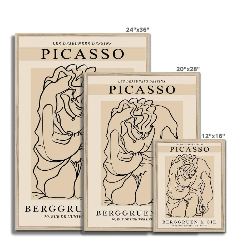 Picasso Picking Flowers Framed Print - Artformed