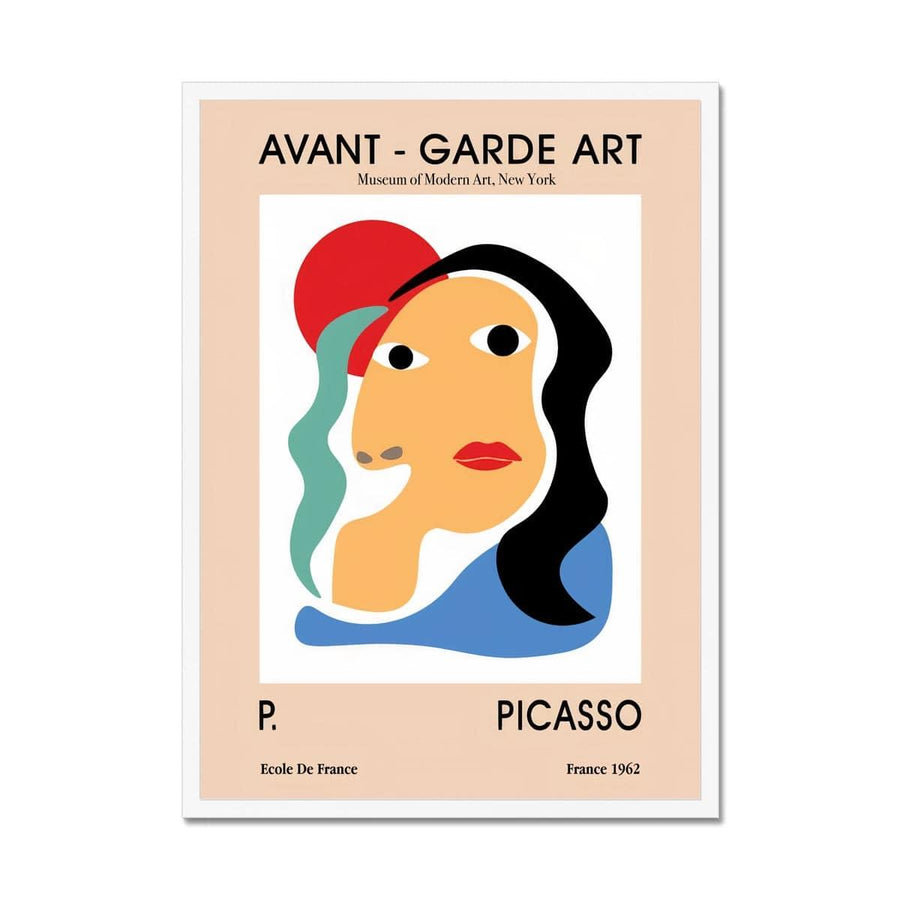 Picasso Reversed Head Framed Print - Artformed