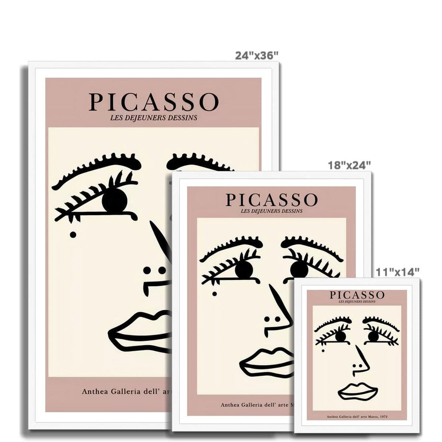 Picasso Sad Face Framed Print - Artformed