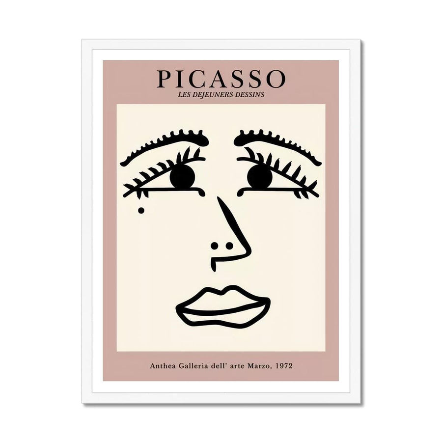 Picasso Sad Face Framed Print - Artformed