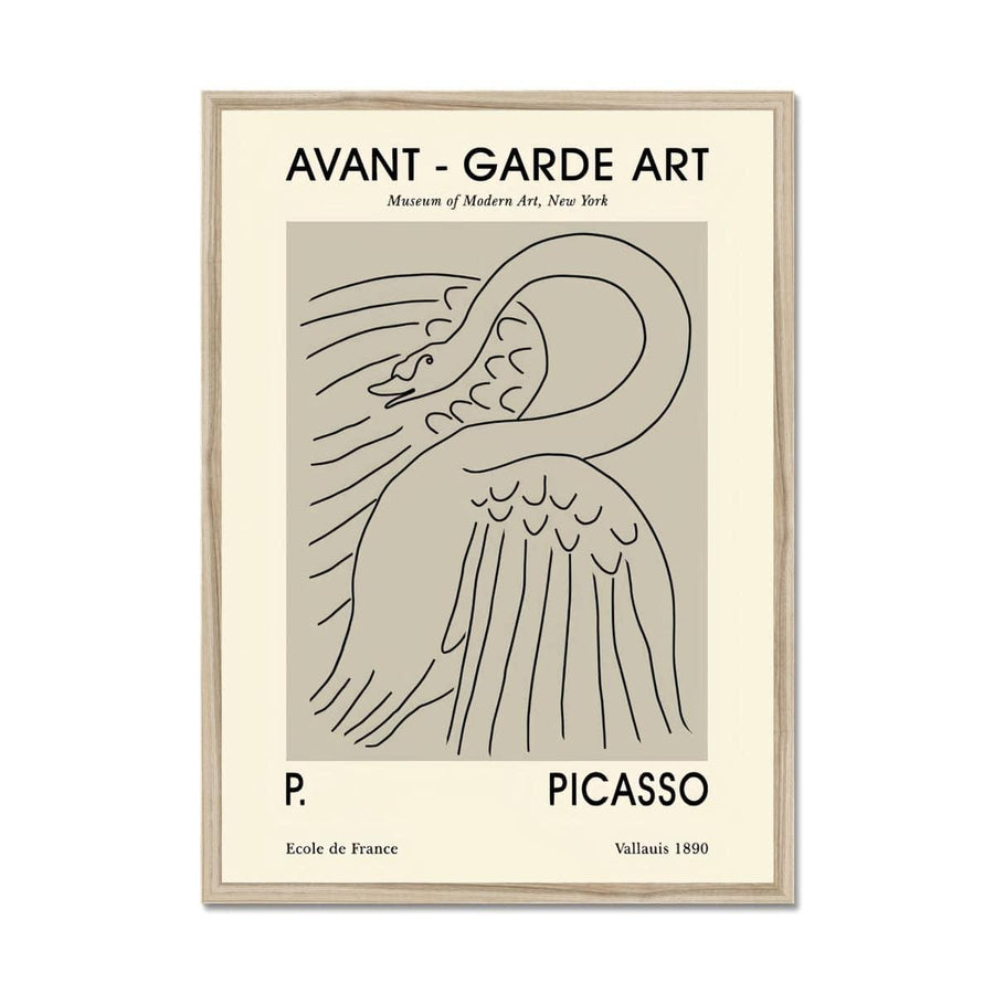 Picasso Swan Sketch Framed Print - Artformed