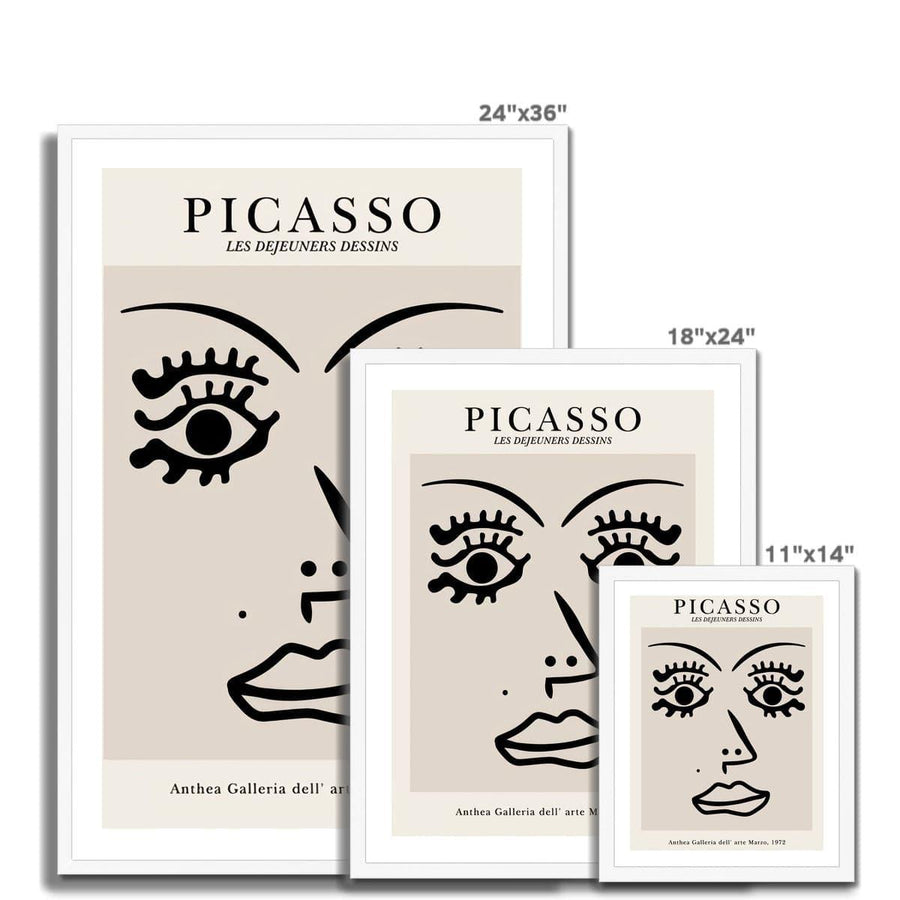 Picasso Thick Lines Framed Print - Artformed
