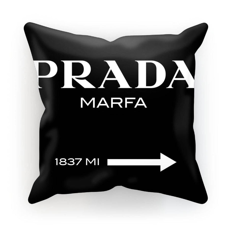 Prada Marfa Black Cushion – Artformed