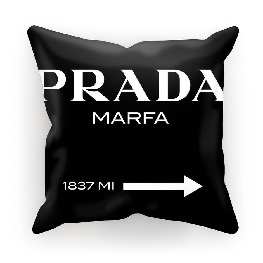 Prada Marfa Black Cushion - Artformed