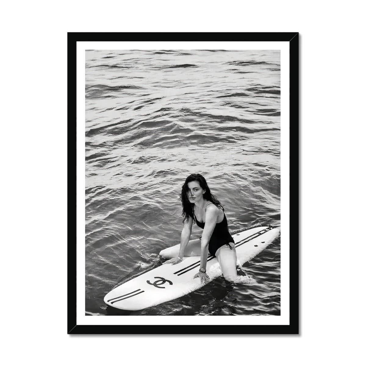 Surfing on Chanel Framed Print – Artformed