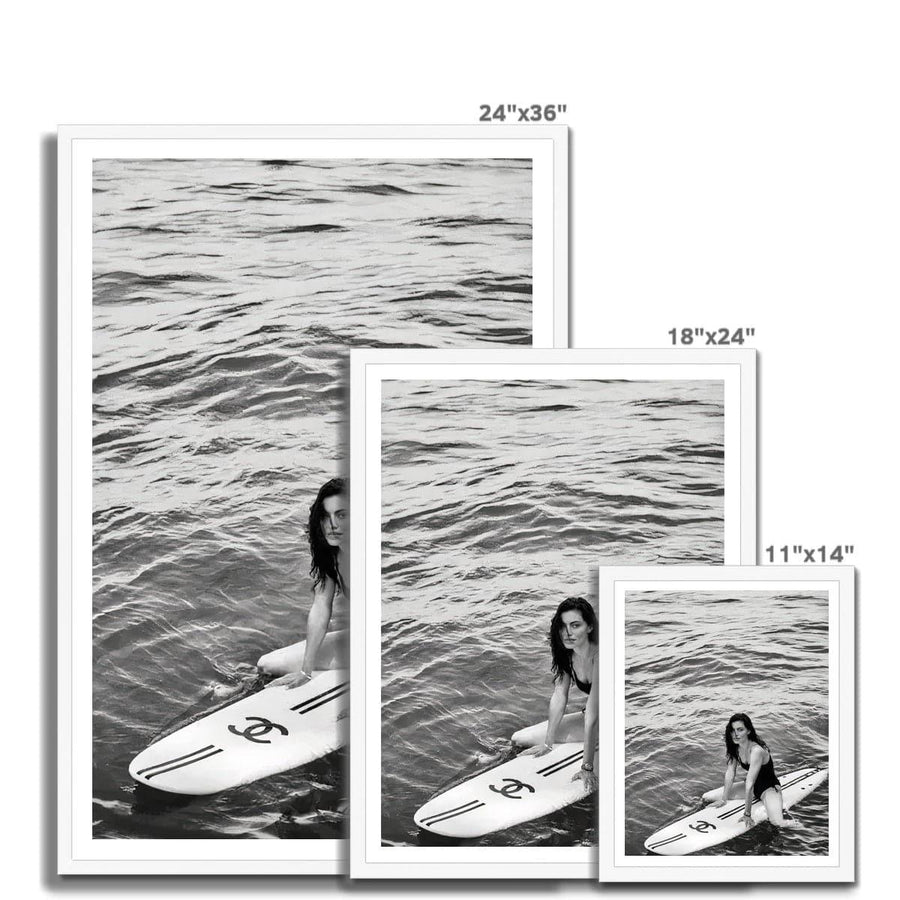 Surfing on Chanel Framed Print – Artformed