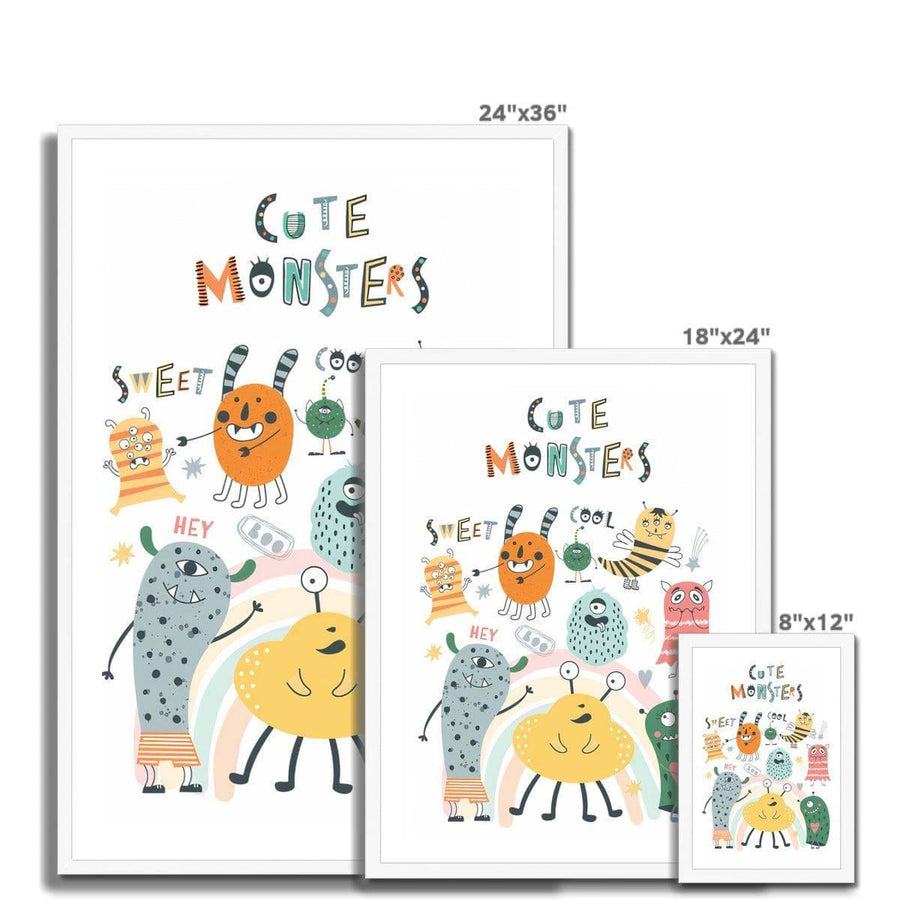 The Cute Monsters Framed Print - Artformed