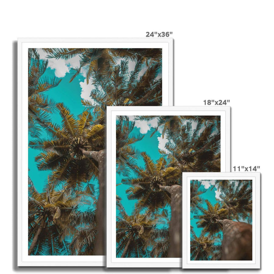 Tropical Palm Trees Framed Print - Artformed